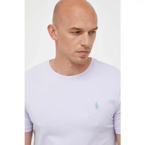 Polo Ralph Lauren Pamučna majica boja: ljubičasta, glatki model