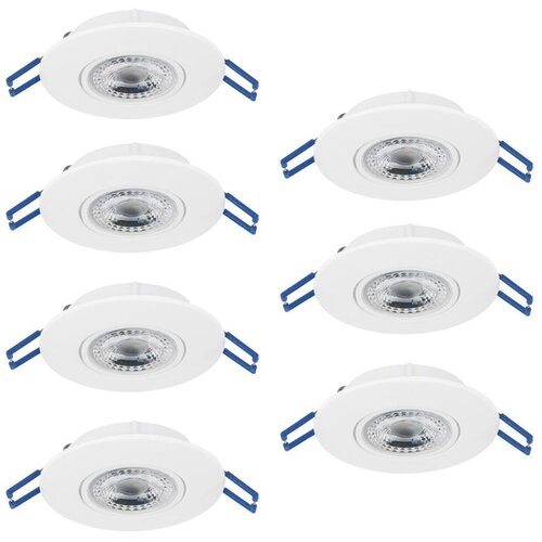 Eglo 300186 - komplet od 7 led ugradnih plafonskih svetiljki gedrez LED/4,9W/230V, prečnik 9 cm, bela Cene