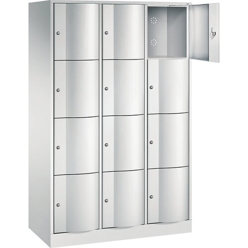 C+P Omara s predelki z zaklepanjem RESISTO, VxŠxG 1950 x 1150 x 540 mm, 12 predelkov, svetlo siva RAL 7035 / svetlo siva RAL 7035 Cene