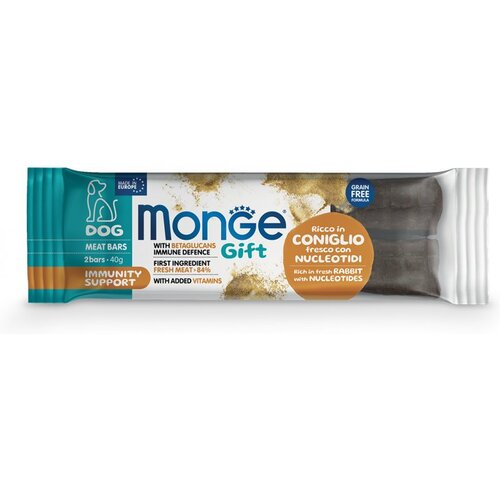 Monge Mesnati bar sa ukusom zečetine Gift Rabbit &amp;amp; Nucleotides Meat Bars Immunity Support, 40g Slike
