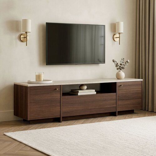 Hanah home TV komoda Alvar, 180 cm, travertin / orah Milano Cene
