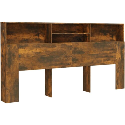 Maison Chic vzglavna omarica - nočna omarica - posteljna omarica dimljeni hrast 200x19x103,5 cm, (21670705) Slike