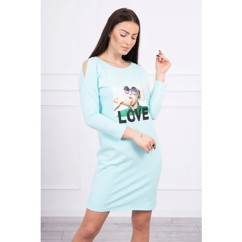  Dress with love mint print