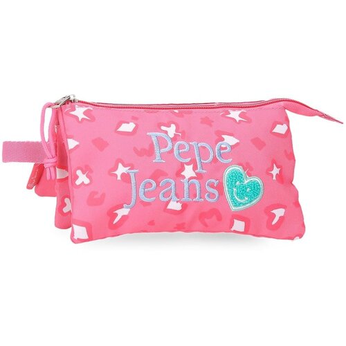 PepeJeans EVELYIN prazna pernica sa 3 pregrade - pink Slike