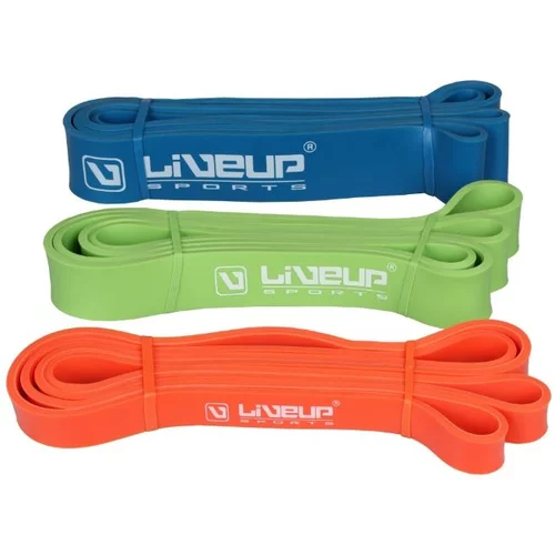 LiveUp Sports Fitnes elastike lateks 3 različni upori LiveUp