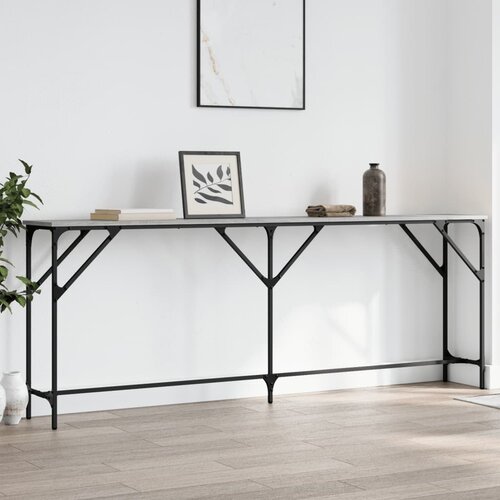 The Living Store Konzolna mizica siva sonoma 200x29x75 cm inženirski les - Konzolna Mizica, (21453416) Slike