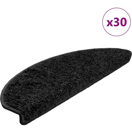  Prostirke za stepenice 30 kom 65x21x4 cm Crne poluokrugle velike Cene
