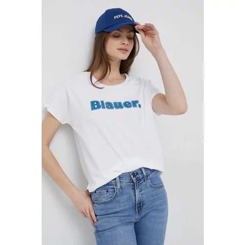 Blauer Pamučna majica boja: bijela