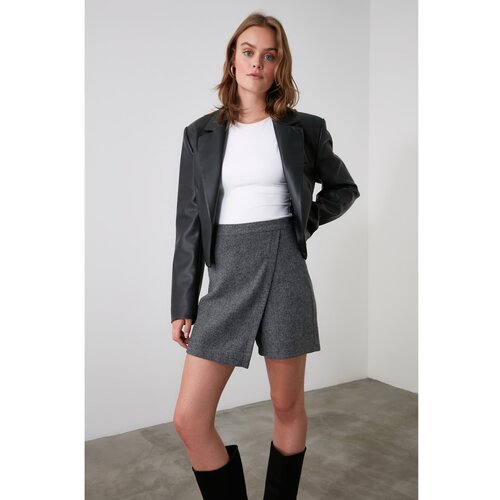 Trendyol Anthracite Wrapped Shorts Skirt Shorts & Bermuda Cene