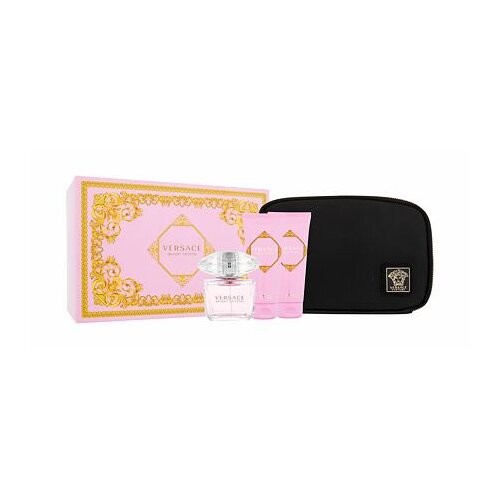 Versace bright crystal darilni set toaletna voda 90 ml + mleko za telo 100 ml + gel za prhanje 100 ml + kozmetična torbica za ženske Cene