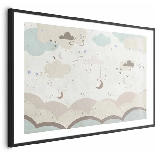  Plakat - Fairytale Night 90x60 Crni okvir s margom Cene