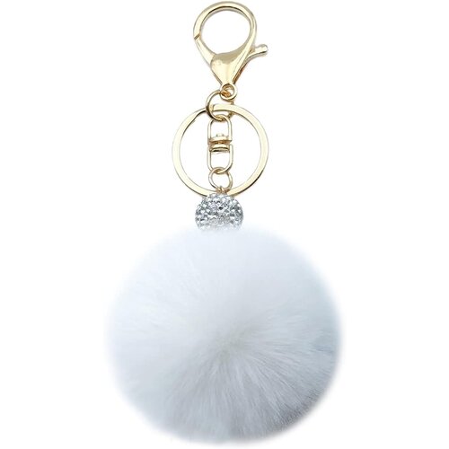 Generic Keychain Faux Fur Ball Keychain Puffy Handbag Pendant with Crystal Rhinestone Car Bag Pendant, (21066440) Cene