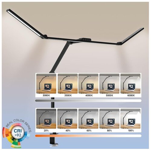  LED prigu&scaron;iva fleksibilna stona lampa LED/36W/230V 3000-6500K CRI 92 crna Cene