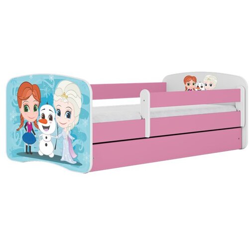 HAPPYKIDS Dječji krevet Dreamy Frozen 160x80 bez madraca s ladicom Rozičasta Cene
