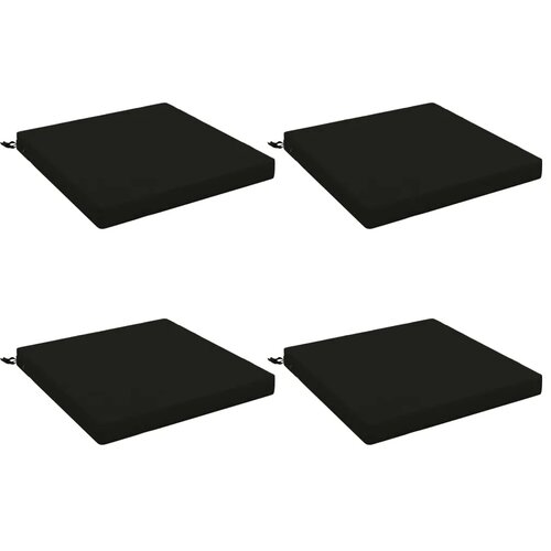  Jastučići za sjedalo od 4 dijela SOEST 4 kom. 100% poliester - Crna (melange) 60 x 60 x 7 cm 4 Cijene