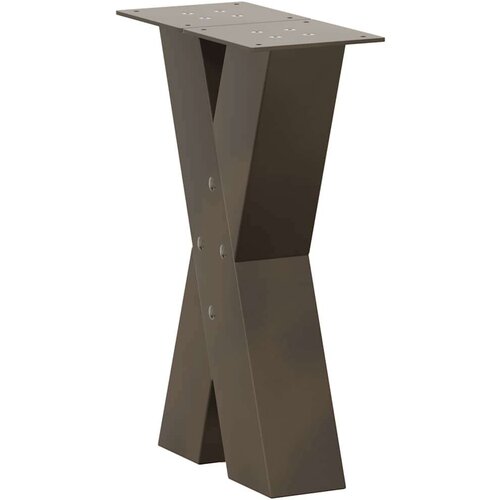  Noge za stolić X-oblika 2 kom prirodni čelik 28x(42-43)cm čelik Slike