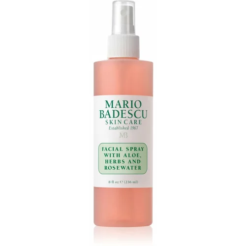 Mario Badescu Facial Spray with Aloe, Herbs and Rosewater meglica za tonizacijo obraza za osvetljevanje kože in hidratacijo 236 ml