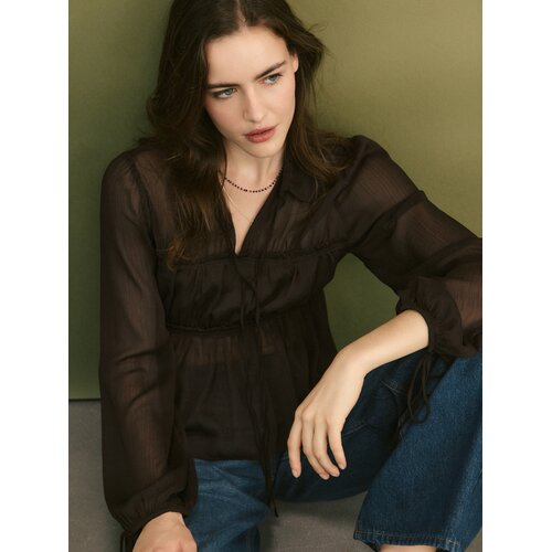Reserved LADIES` BLOUSE - tamnosmeđe Cene