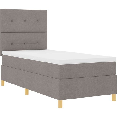  Krevet s oprugom s madracem Taupe 80x200 cm Tkanina Slike