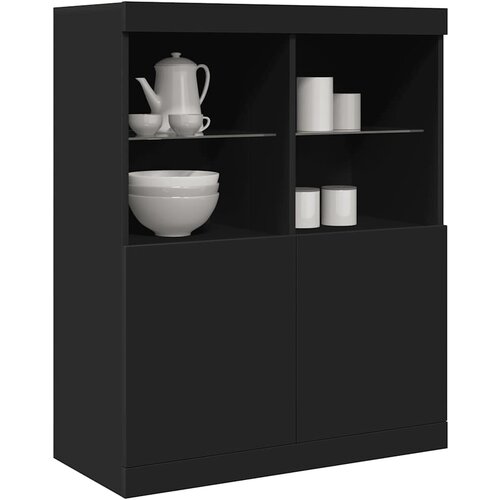 vidaXL Bivak črna 81x37x100 cm iz umetnega lesa Cene