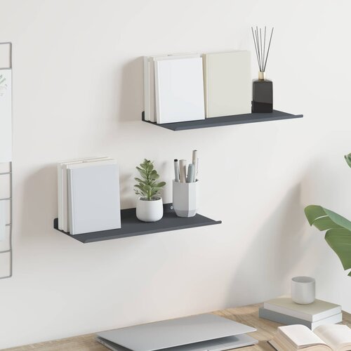  Lebdeća polica Zidne 2 pcs Antracit 40 x 18 x 2,5 cm Čelik Cene
