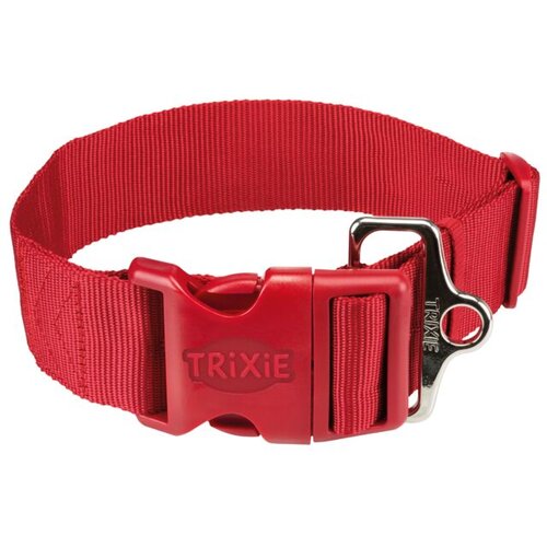 Trixie ovratnica za pse Premium rdeča, &scaron;iroka Cene