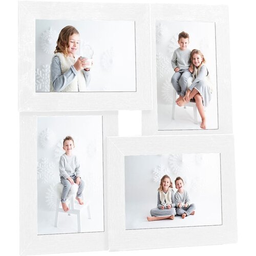 VidaXL Foto okvir za 4x(10x15 cm) fotografije bel MDF Slike