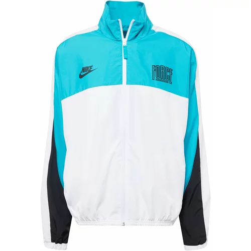 Nike Športna jakna 'START 5' cijansko modra / črna / bela