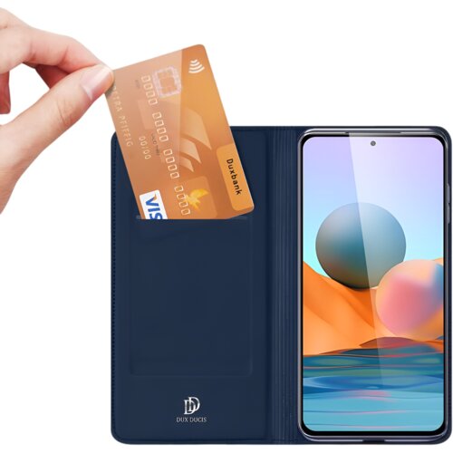 NIKCORP Etui za Xiaomi Redmi Note 11 4G, preklopna torbica in denarnica iz umetnega usnja s stojalom, temno modra barva, (5000139078) Slike