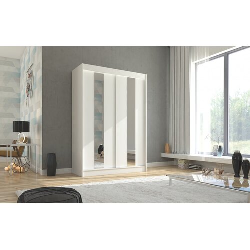 ADRK Klizni ormar s ogledalom BALTON 150 cm - BIJELA Cene