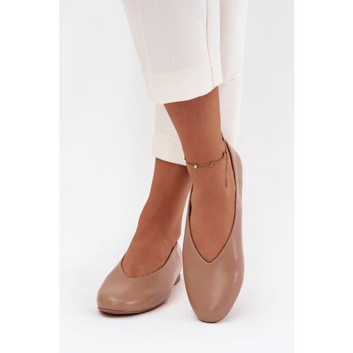 Boto Women&amp;#039;s Ballet Flats Made of Eco Leather On Flat Sole Beige Olyssia Slike