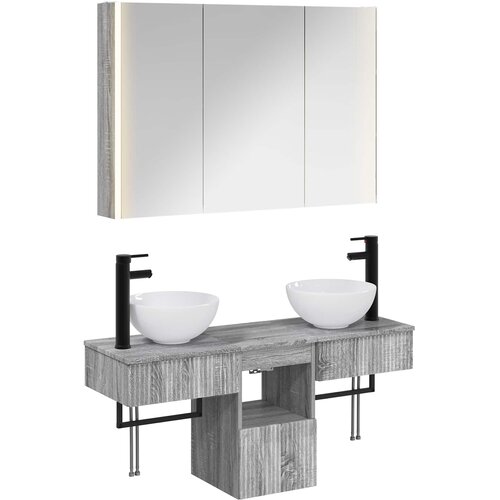 Set ormarića za kupaonicu 4 pcs Siva Sonoma Cene