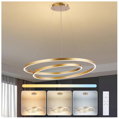 Brilagi-LED prigušiva luster na sajli TWISTER LED/105W/230V prečnik 100 cm zlatan + daljinski upravljač Cene