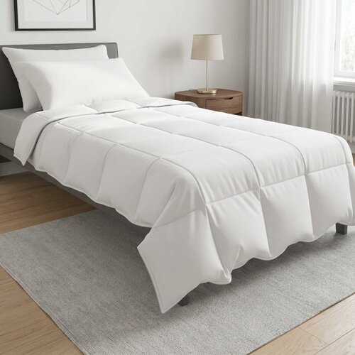  Zimski pokrivač set 3 kom. Bijela Bambusovo vlakno 155 x 220 cm Slike