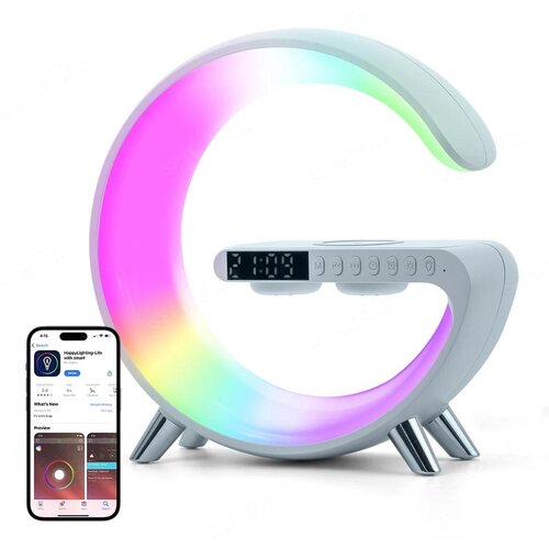 VERKGROUP 4v1 LED RGB svetilka bluetooth zvočnik budilka in polnilec APP USB, (21139995) Cene