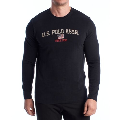 U.S. Polo Assn. Majice z dolgimi rokavi US42168012-199 Črna Cene