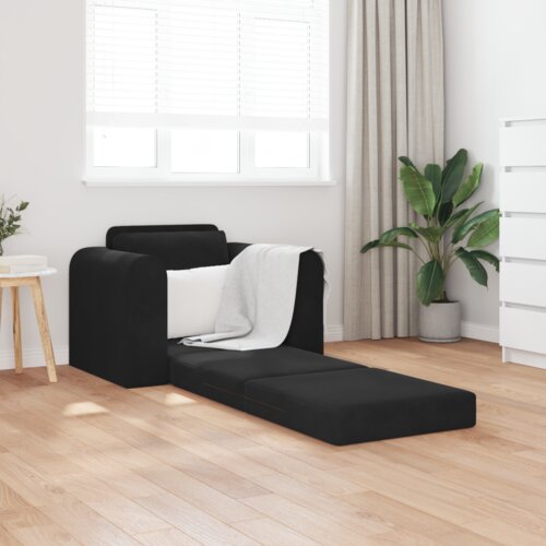 vidaXL 2-u-1 crna krevet-sofa na podu 98x71x83 cm Cijene