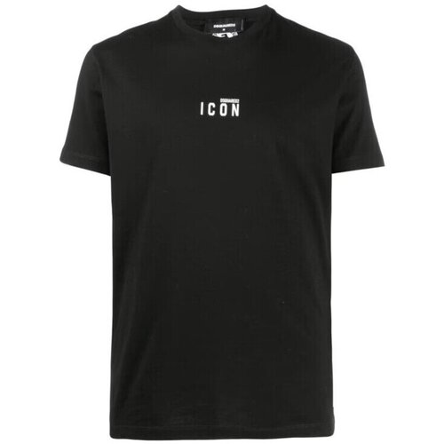 Dsquared Majice s kratkimi rokavi T-SHIRT S79GC0010 BLACK Črna Cene
