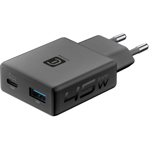 Cellular Line kućni punjač, GAN+, Slim Dual, USB-C/USB-A, 45W Cene