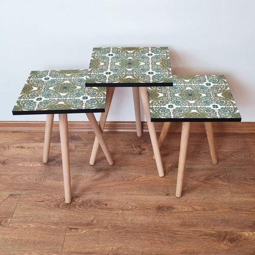 Hanah home 3Shp39 - Multicolor Multicolor Nesting Table (3 Pieces) Cene