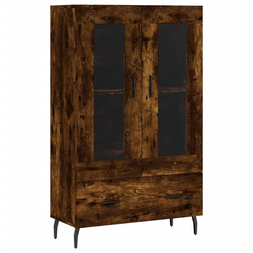 Maison Chic Visoka omara - Komoda - Predalnik dimljeni hrast 69,5x31x115 cm inženirski les, (21719264) Slike