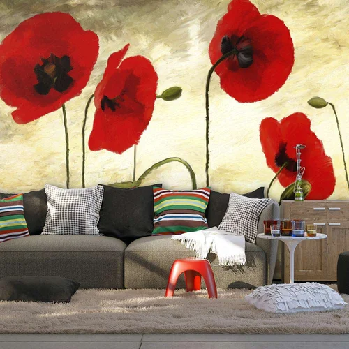  tapeta - Golden Field of Poppies 300x231