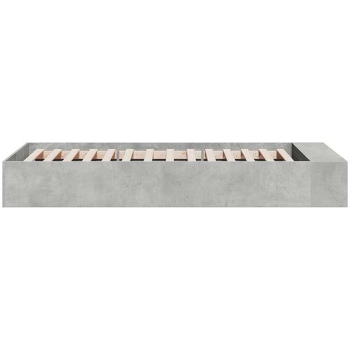 VidaXL Okvir kreveta boja betona 75x190 cm od konstruiranog drva Slike