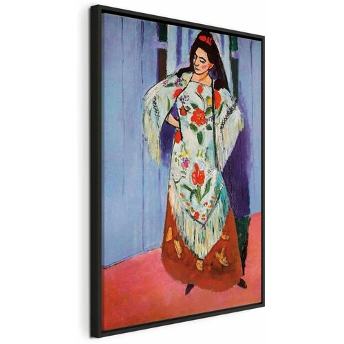 Slika - Henri Matisse – Madame Matisse with Manila Shawl 60x90 U crnom drvenom okviru Cene