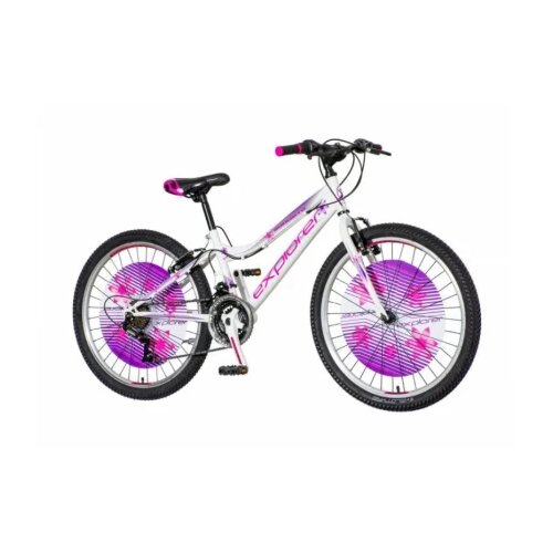 Explorer Bicikl magnito 24" belo roze Cene
