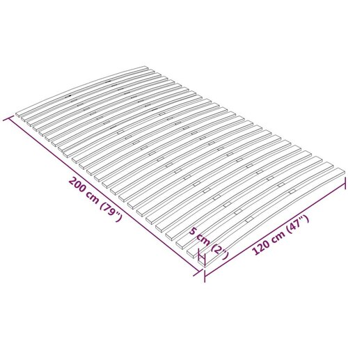 VidaXL Podnica za krevet s 24 letvice 120 x 200 cm Slike