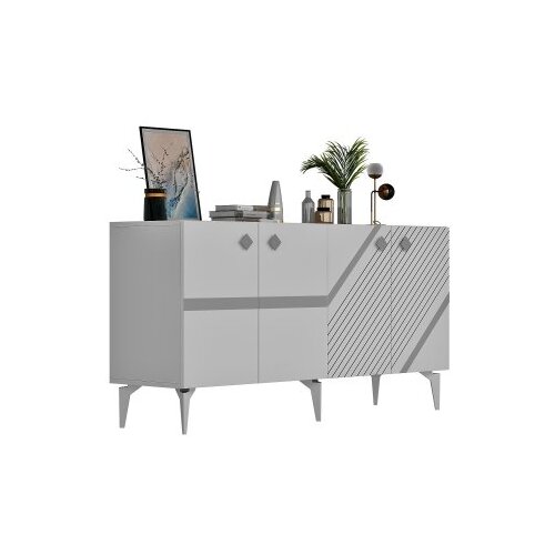 Hanah home iris - white, silver whitesilver console Cene