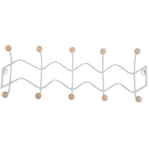 PT LIVING Bijela metalna zidna vje&amp;scaron;alica 61 cm Zig Zag &amp;ndash; Slike