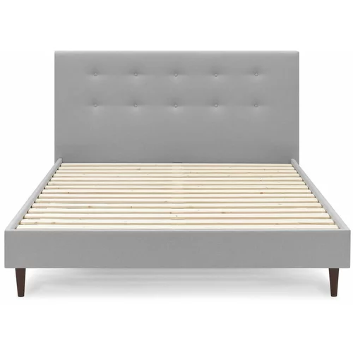 Bobochic Paris Sivi bračni krevet Rory Dark, 160 x 200 cm