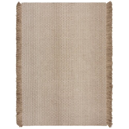 Flair Rugs Bež ručno rađen tepih od mje&amp;scaron;avine vune 200x290 cm Rene Fringed Ribbed &amp;ndash; Slike